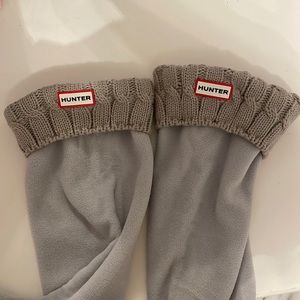 Hunter cable cuff tall boot socks